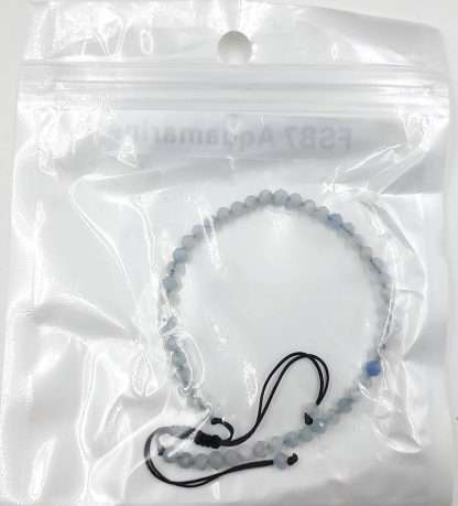 Star Cut Faceted Gemstone Bracelet Aquamarine - Image 2