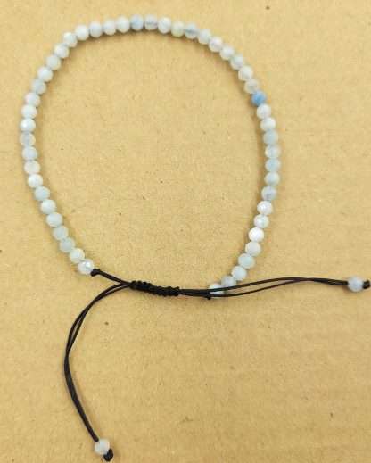 Star Cut Faceted Gemstone Bracelet Aquamarine - Image 4