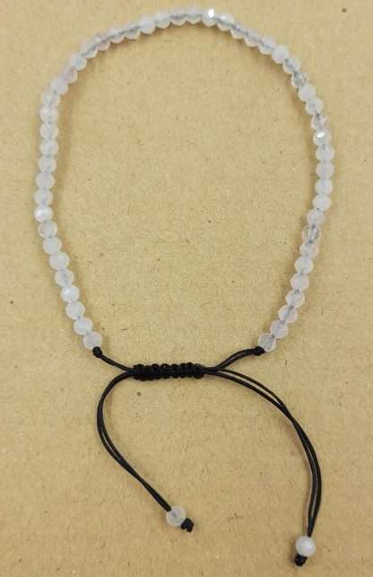 Star Cut Faceted Gemstone Bracelet Clear Quartz - Image 3