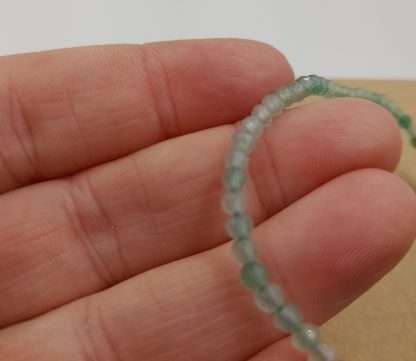 Star Cut Faceted Gemstone Bracelet Green Aventurine - Image 4