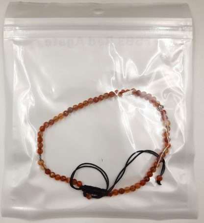 Star Cut Faceted Gemstone Bracelet Red Agate - Image 2