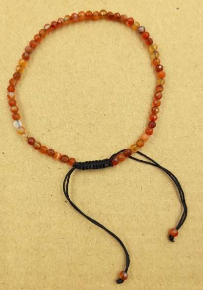 Star Cut Faceted Gemstone Bracelet Red Agate - Image 3
