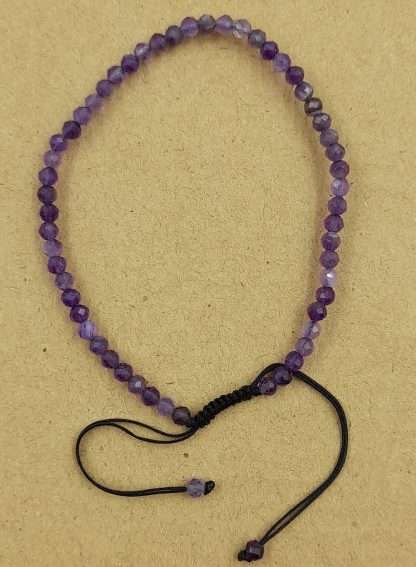 Star Cut Faceted Gemstone Bracelet Amethyst - Image 3