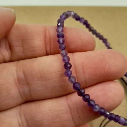 Star Cut Faceted Gemstone Bracelet Amethyst - Image 4