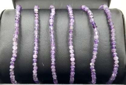 Star Cut Faceted Gemstone Bracelet Amethyst