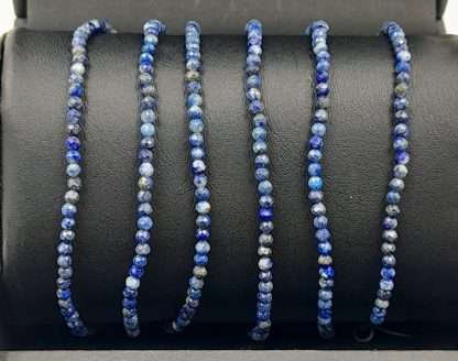 Star Cut Faceted Gemstone Bracelet Lapis Lazuli