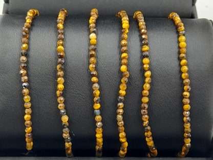 Star Cut Faceted Gemstone Bracelet Tiger Eye