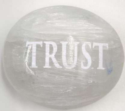 Selenite Wishing Palm Stone - Image 2
