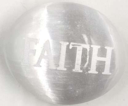 Selenite Wishing Palm Stone - Image 5