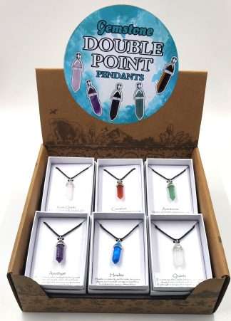 Gemstone Double Points Pendant
