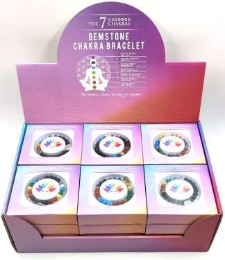 Gemstone Chakra Bracelets Set