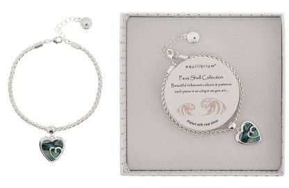 Equilibrium Bracelet Paua Shell Heart