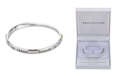 Equilibrium Bangle Sisters 2 Toned Silver and Gold