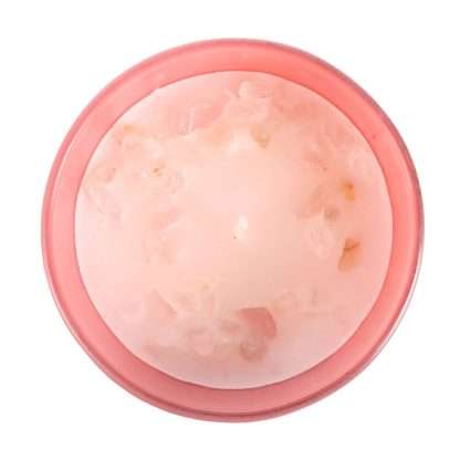 The Sun Celestial Rose Quartz Crystal Chip Candle - Image 3