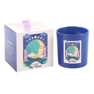 The Moon Celestial Amethyst Crystal Chip Candle