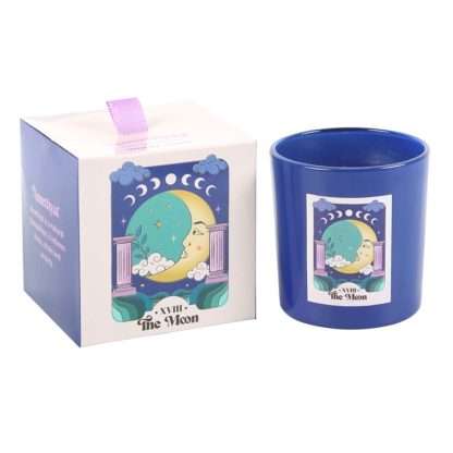 The Moon Celestial Amethyst Crystal Chip Candle