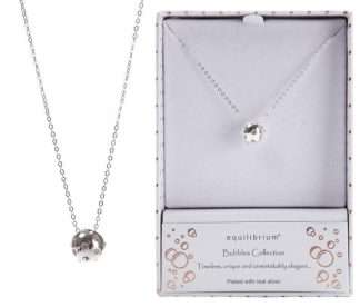 Equilibrium Bubbles Silver-Plated Ball Silver-Plated Necklace