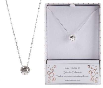 Equilibrium Bubbles Silver-Plated Ball Silver-Plated Necklace