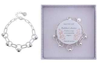 Equilibrium Contemporary Circles Silver-Plated Bracelet