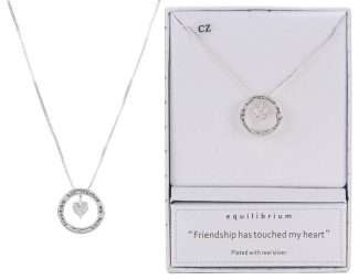 Equilibrium Silver-Plated Sentiments Necklace Friendship
