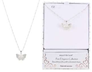 Equilibrium Pure Elegance Classic Butterfly Necklace