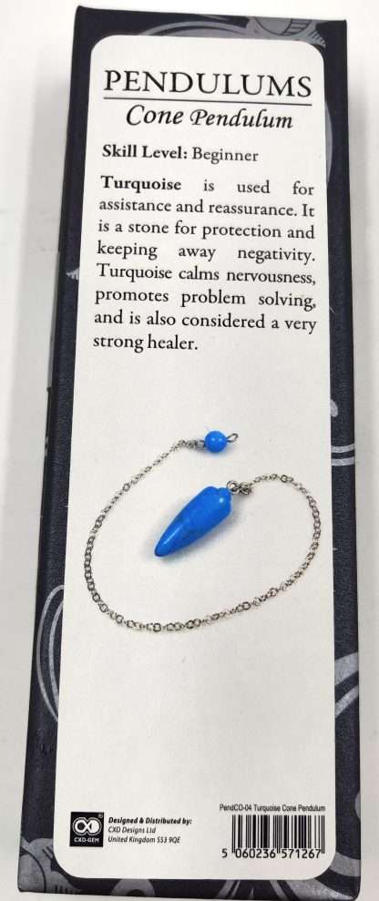 Turquoise (Howlite) Cone Pendulum - Image 3
