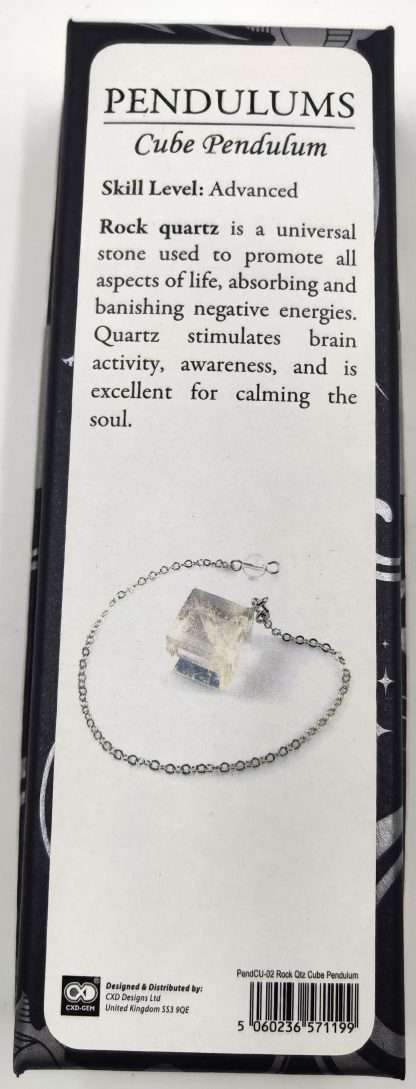 Clear Quartz Cube Pendulum - Image 3