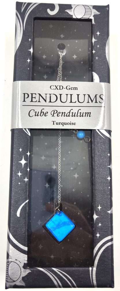 Turquoise (Howlite) Cube Pendulum