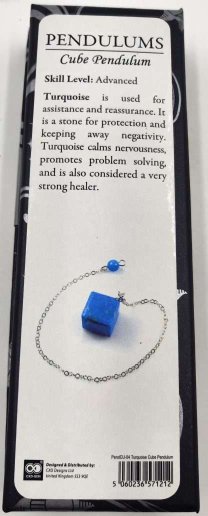 Turquoise (Howlite) Cube Pendulum - Image 3
