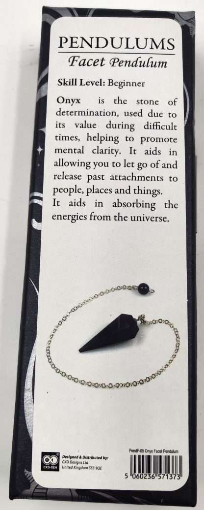 Black Onyx Facet Pendulum - Image 3