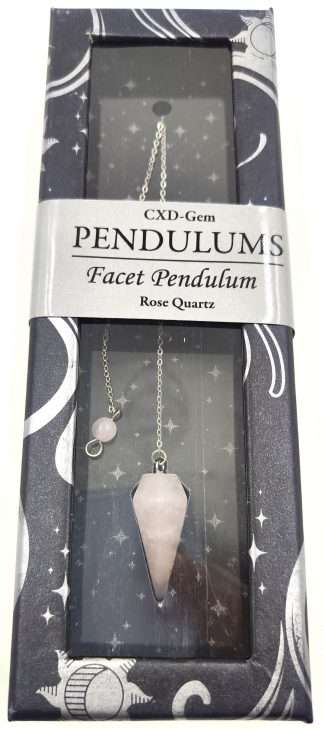 Rose Quartz Facet Pendulum