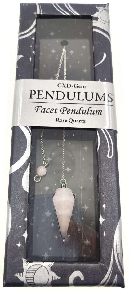 Rose Quartz Facet Pendulum