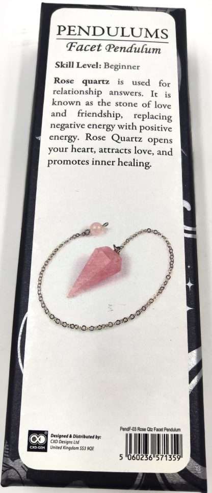Rose Quartz Facet Pendulum - Image 3