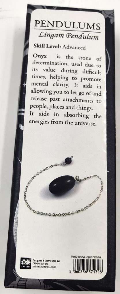 Black Onyx Lingam Pendulum - Image 3