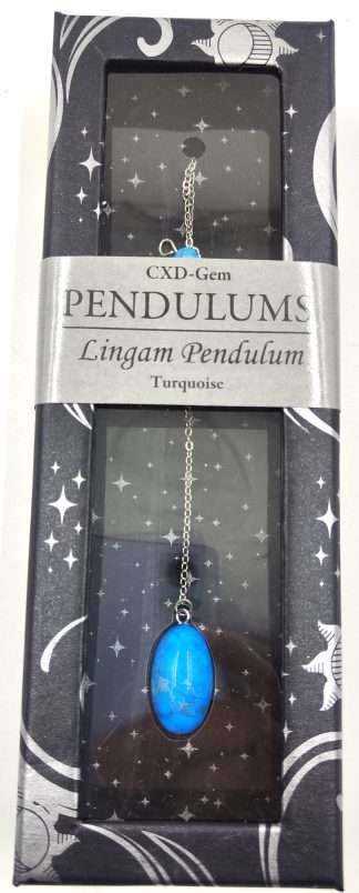 Turquoise (Howlite) Lingam Pendulum