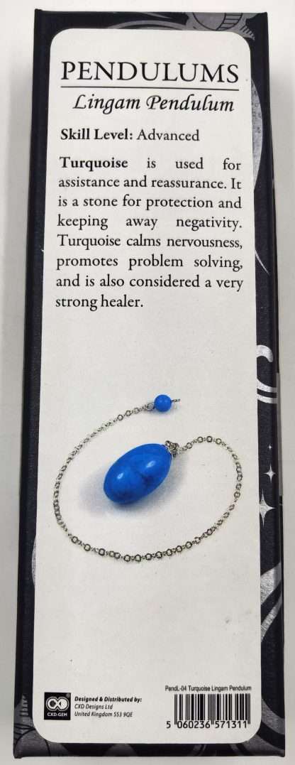 Turquoise (Howlite) Lingam Pendulum - Image 3