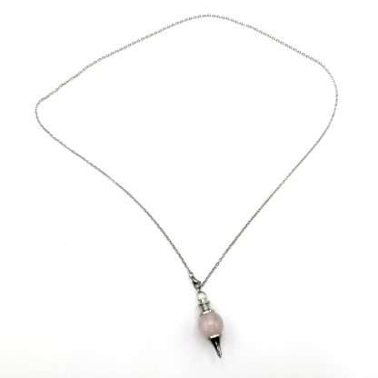 Pendulum Necklace-  Rose Quartz - Image 3