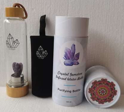 Crystal Bottle with a Amethyst Angel - Image 2