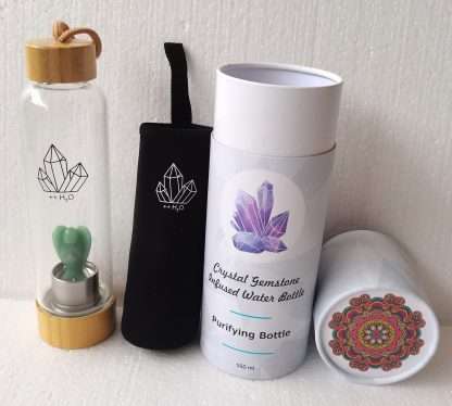 Crystal Bottle with a Aventurine Angel - Image 2
