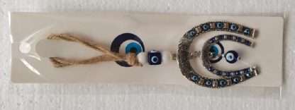 Horse Shoe Evil Eye Hanging Ornament - Image 2