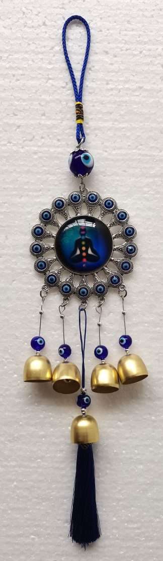 Chkara Hanging Ornament with Bells and Evil Eye