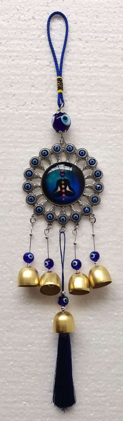 Chkara Hanging Ornament with Bells and Evil Eye
