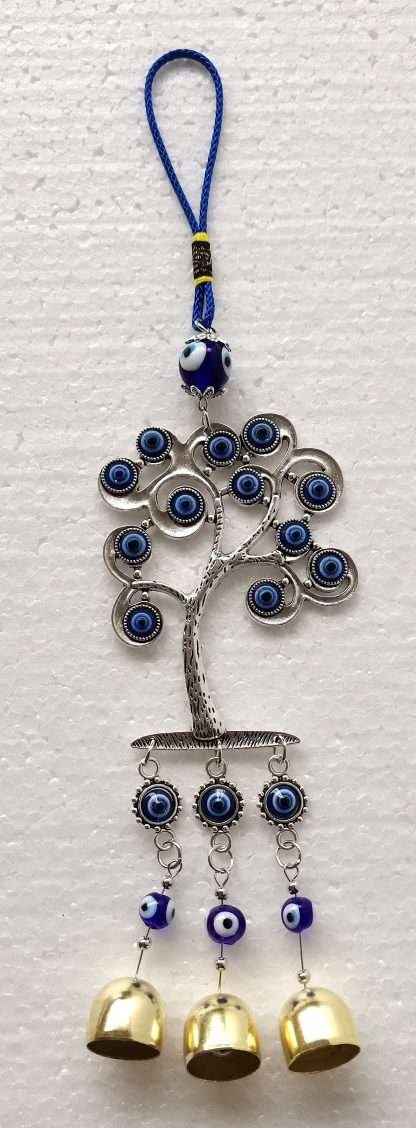 Tree of Life Hanging Ornament with  Evil Eye and Bells
