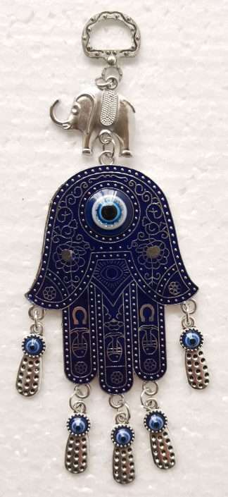 Hamsa Hanging Ornament with Evil Eye and Elephant