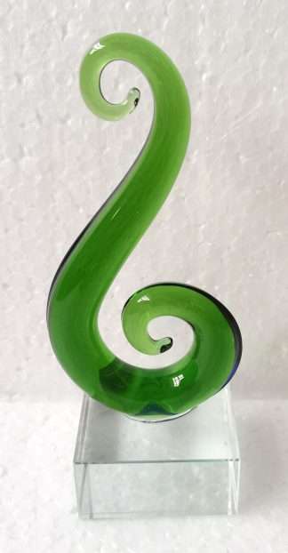 Glass Art Kiwiana Koru