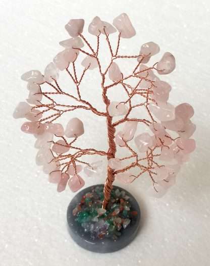 Rose Quartz Tree - Agate Base - Image 2