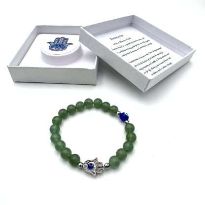 Hamsa Evil Eye Bracelet- Aventurine - Image 2