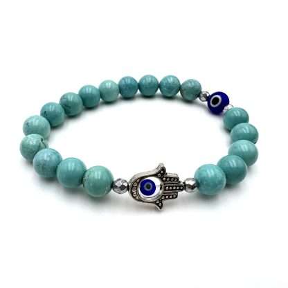 Hamsa Evil Eye Bracelet- Turquoise