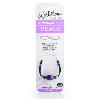 Wishstone Collection Amethyst Cord Bracelet