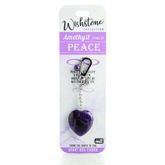 Wishstone Collection Amethyst Heart Bag Charm